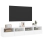 vidaXL Muebles de pared TV 2 uds madera ingeniería blanco 80x30x30 cm vidaXL Muebles de pared TV 2 uds madera ingeniería blanco 80x30x30 cm