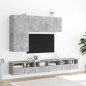vidaXL Mueble de pared TV madera ingeniería gris hormigón 60x30x30 cm vidaXL Mueble de pared TV madera ingeniería gris hormigón 60x30x30 cm