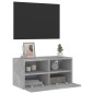 vidaXL Mueble de pared TV madera ingeniería gris hormigón 60x30x30 cm vidaXL Mueble de pared TV madera ingeniería gris hormigón 60x30x30 cm