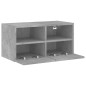 vidaXL Mueble de pared TV madera ingeniería gris hormigón 60x30x30 cm vidaXL Mueble de pared TV madera ingeniería gris hormigón 60x30x30 cm