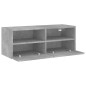 vidaXL Mueble de pared TV madera ingeniería gris hormigón 80x30x30 cm