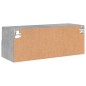 vidaXL Mueble de pared TV madera ingeniería gris hormigón 80x30x30 cm