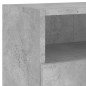 vidaXL Mueble de pared TV madera ingeniería gris hormigón 80x30x30 cm