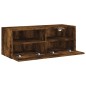 vidaXL Mueble de pared TV madera ingeniería roble ahumado 80x30x30 cm vidaXL Mueble de pared TV madera ingeniería roble ahumado 80x30x30 cm