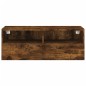 vidaXL Mueble de pared TV madera ingeniería roble ahumado 80x30x30 cm vidaXL Mueble de pared TV madera ingeniería roble ahumado 80x30x30 cm