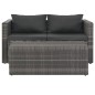 vidaXL Set de salón para jardín 6 pzs y cojines ratán sintético gris vidaXL Set de salón para jardín 6 pzs y cojines ratán sintético gris