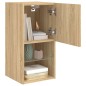 vidaXL Muebles de TV con luces LED 2 uds roble Sonoma 30,5x30x60 cm