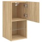 vidaXL Muebles de TV con luces LED 2 uds roble Sonoma 30,5x30x60 cm