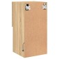 vidaXL Muebles de TV con luces LED 2 uds roble Sonoma 30,5x30x60 cm