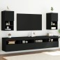 vidaXL Muebles para TV con luces LED 2 uds negro 30,5x30x60 cm