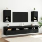 vidaXL Muebles para TV con luces LED 2 uds negro 30,5x30x60 cm