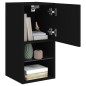 vidaXL Muebles para TV con luces LED 2 uds negro 30,5x30x60 cm