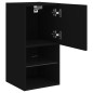 vidaXL Muebles para TV con luces LED 2 uds negro 30,5x30x60 cm