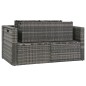 vidaXL Set de salón para jardín 6 pzs y cojines ratán sintético gris vidaXL Set de salón para jardín 6 pzs y cojines ratán sintético gris