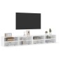 vidaXL Muebles de pared TV 2 uds madera ingeniería blanco 100x30x30 cm vidaXL Muebles de pared TV 2 uds madera ingeniería blanco 100x30x30 cm