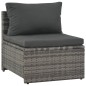 vidaXL Set de salón para jardín 6 pzs y cojines ratán sintético gris vidaXL Set de salón para jardín 6 pzs y cojines ratán sintético gris