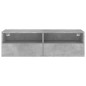 vidaXL Mueble de pared TV madera ingeniería gris hormigón 100x30x30 cm