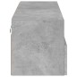 vidaXL Mueble de pared TV madera ingeniería gris hormigón 100x30x30 cm