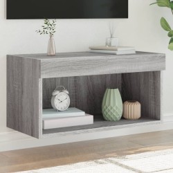 vidaXL Mueble para TV con luces LED gris Sonoma 60x30x30 cm