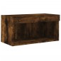 vidaXL Mueble para TV con luces LED roble ahumado 60x30x30 cm