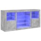 vidaXL Aparador con luces LED gris hormigón 142,5x37x67 cm vidaXL Aparador con luces LED gris hormigón 142,5x37x67 cm