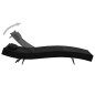 vidaXL Tumbonas con mesita 2 unidades ratán sintético textilene negro vidaXL Tumbonas con mesita 2 unidades ratán sintético textilene negro