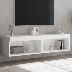 vidaXL Muebles para TV con luces LED 2 uds blanco 60x30x30 cm