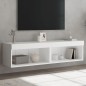 vidaXL Muebles para TV con luces LED 2 uds blanco 60x30x30 cm