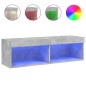 vidaXL Mueble para TV con luces LED gris hormigón 100x30x30 cm vidaXL Mueble para TV con luces LED gris hormigón 100x30x30 cm
