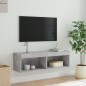 vidaXL Mueble para TV con luces LED gris hormigón 100x30x30 cm vidaXL Mueble para TV con luces LED gris hormigón 100x30x30 cm