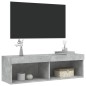 vidaXL Mueble para TV con luces LED gris hormigón 100x30x30 cm vidaXL Mueble para TV con luces LED gris hormigón 100x30x30 cm