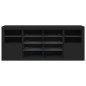 vidaXL Aparador con luces LED negro 163x37x67 cm