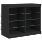 vidaXL Aparador con luces LED negro 163x37x67 cm