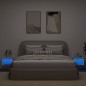 vidaXL Mesitas de noche de pared con luces LED 2 unidades blanco vidaXL Mesitas de noche de pared con luces LED 2 unidades blanco