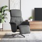 vidaXL Sillón reclinable con reposapiés tela gris oscuro vidaXL Sillón reclinable con reposapiés tela gris oscuro