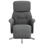 vidaXL Sillón reclinable con reposapiés tela gris oscuro vidaXL Sillón reclinable con reposapiés tela gris oscuro