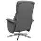 vidaXL Sillón reclinable con reposapiés tela gris oscuro vidaXL Sillón reclinable con reposapiés tela gris oscuro