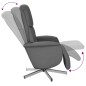 vidaXL Sillón reclinable con reposapiés tela gris oscuro vidaXL Sillón reclinable con reposapiés tela gris oscuro