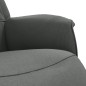 vidaXL Sillón reclinable con reposapiés tela gris oscuro vidaXL Sillón reclinable con reposapiés tela gris oscuro