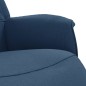 vidaXL Sillón reclinable con reposapiés tela azul vidaXL Sillón reclinable con reposapiés tela azul