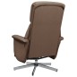 vidaXL Sillón reclinable de masaje con reposapiés tela marrón vidaXL Sillón reclinable de masaje con reposapiés tela marrón