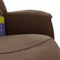 vidaXL Sillón reclinable de masaje con reposapiés tela marrón vidaXL Sillón reclinable de masaje con reposapiés tela marrón