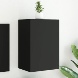 vidaXL Mueble de TV de pared madera de ingeniería negro 40,5x30x60 cm