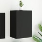 vidaXL Mueble de TV de pared madera de ingeniería negro 40,5x30x60 cm vidaXL Mueble de TV de pared madera de ingeniería negro 40,5x30x60 cm