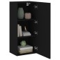 vidaXL Mueble de TV de pared madera de ingeniería negro 40,5x30x90 cm vidaXL Mueble de TV de pared madera de ingeniería negro 40,5x30x90 cm