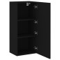 vidaXL Mueble de TV de pared madera de ingeniería negro 40,5x30x90 cm vidaXL Mueble de TV de pared madera de ingeniería negro 40,5x30x90 cm