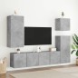vidaXL Mueble TV de pared madera ingeniería gris hormigón 40,5x30x90cm