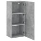 vidaXL Mueble TV de pared madera ingeniería gris hormigón 40,5x30x90cm