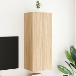 vidaXL Mueble TV de pared madera ingeniería roble Sonoma 40,5x30x102cm