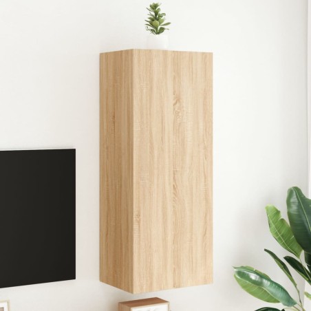 vidaXL Mueble TV de pared madera ingeniería roble Sonoma 40,5x30x102cm